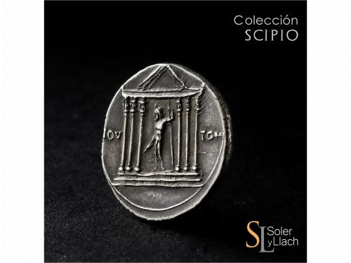 IMPERIO ROMANO. Denario. Acuñada el 19 a.C. AUGUSTO. COLONIA