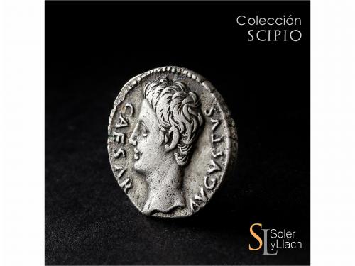 IMPERIO ROMANO. Denario. Acuñada el 19 a.C. AUGUSTO. COLONIA