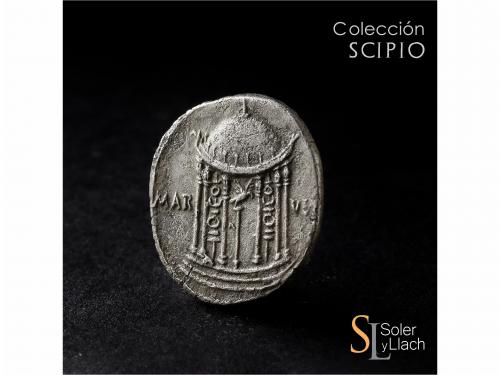 IMPERIO ROMANO. Denario. Acuñada el 18 a.C. AUGUSTO. COLONIA