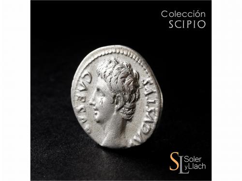 IMPERIO ROMANO. Denario. Acuñada el 19 a.C. AUGUSTO. COLONIA