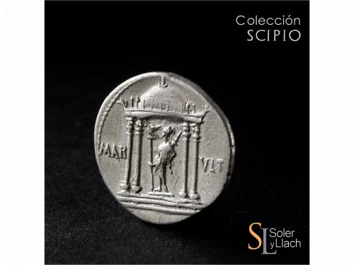 IMPERIO ROMANO. Denario. Acuñada el 19 a.C. AUGUSTO. COLONIA