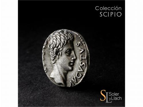 IMPERIO ROMANO. Denario. Acuñada el 19 a.C. AUGUSTO. COLONIA