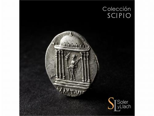 IMPERIO ROMANO. Denario. Acuñada el 19 a.C. AUGUSTO. COLONIA