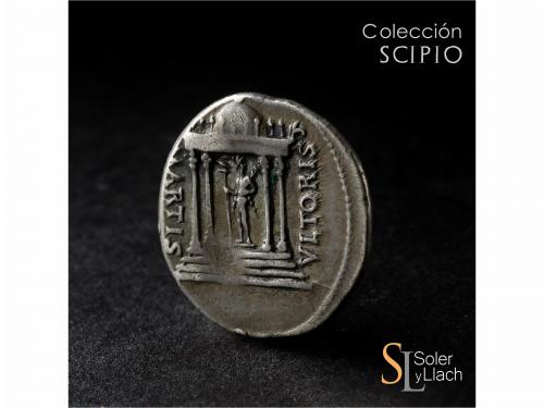 IMPERIO ROMANO. Denario. Acuñada el 19 a.C. AUGUSTO. COLONIA