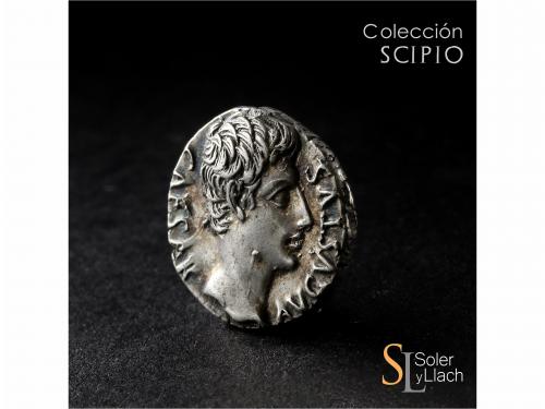 IMPERIO ROMANO. Denario. Acuñada el 19 a.C. AUGUSTO. COLONIA