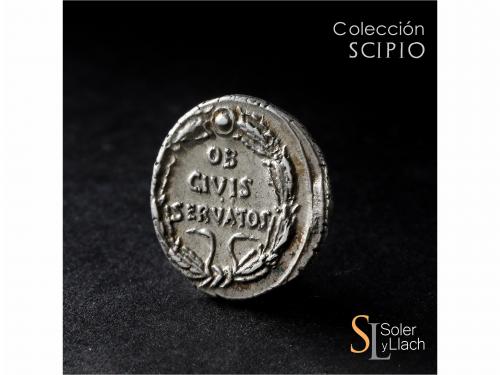 IMPERIO ROMANO. Denario. Acuñada el 19 a.C. AUGUSTO. COLONIA