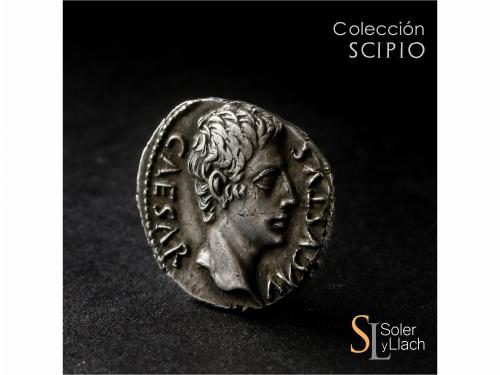 IMPERIO ROMANO. Denario. Acuñada el 19 a.C. AUGUSTO. COLONIA