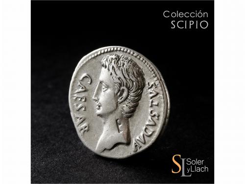 IMPERIO ROMANO. Denario. Acuñada el 19-18 a.C. AUGUSTO. CAES