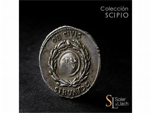 IMPERIO ROMANO. Denario. Acuñada el 19 a.C. AUGUSTO. COLONIA