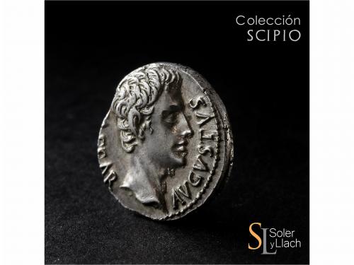 IMPERIO ROMANO. Denario. Acuñada el 19 a.C. AUGUSTO. COLONIA