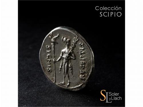 IMPERIO ROMANO. Denario. Acuñada el 19 a.C. AUGUSTO. COLONIA