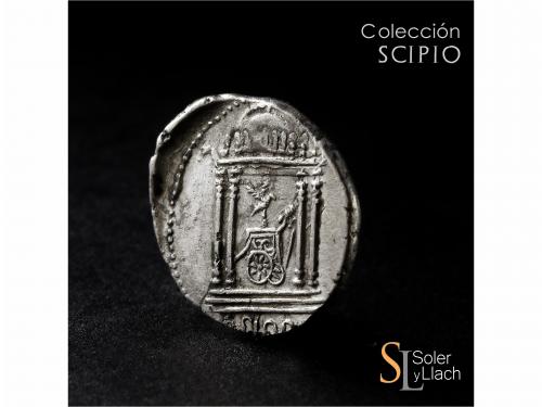 IMPERIO ROMANO. Denario. Acuñada el 18 a.C. AUGUSTO. COLONIA