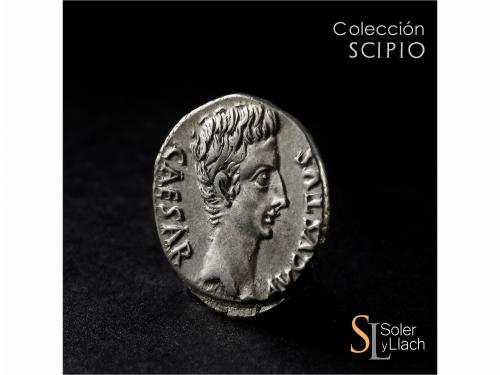 IMPERIO ROMANO. Denario. Acuñada el 19-18 a.C. AUGUSTO. CAES