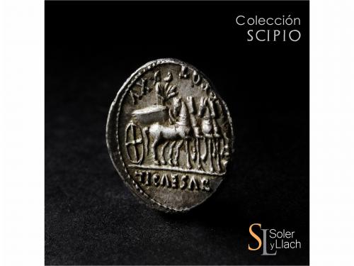 IMPERIO ROMANO. Denario. Acuñada el 13-14 a.C. AUGUSTO. LUGD