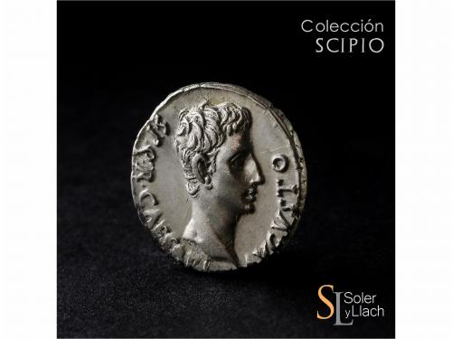 IMPERIO ROMANO. Denario. Acuñada el 18-16 a.C. AUGUSTO. COLO