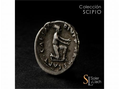 IMPERIO ROMANO. Denario. Acuñada el 19 a.C. AUGUSTO. L. Aqui