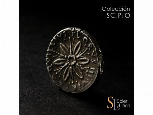 IMPERIO ROMANO. Denario. Acuñada el 19 a.C. AUGUSTO. L. Aqui