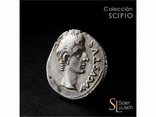 IMPERIO ROMANO. Denario. Acuñada el 12 a.C. AUGUSTO. L. Cani
