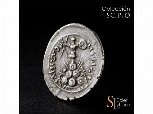 IMPERIO ROMANO. Denario. Acuñada el 23 a.C. AUGUSTO. P. Cari