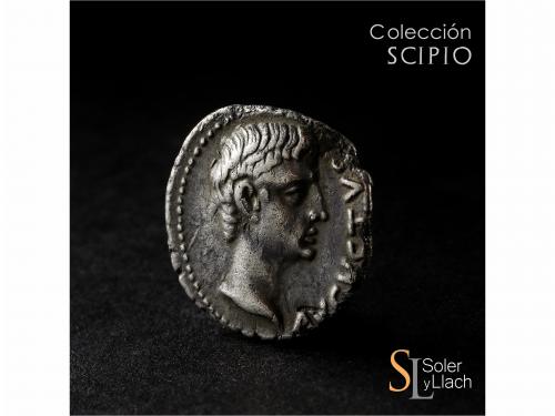 IMPERIO ROMANO. Denario. Acuñada el 12 a.C. AUGUSTO. Cossus 