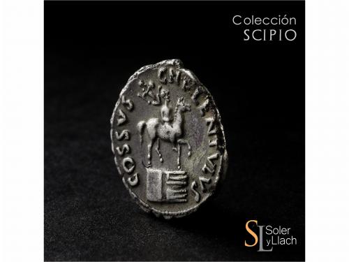 IMPERIO ROMANO. Denario. Acuñada el 12 a.C. AUGUSTO. Cossus 