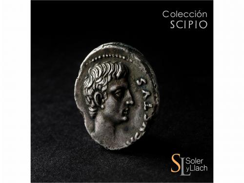 IMPERIO ROMANO. Denario. Acuñada el 12 a.C. AUGUSTO. Lucius 