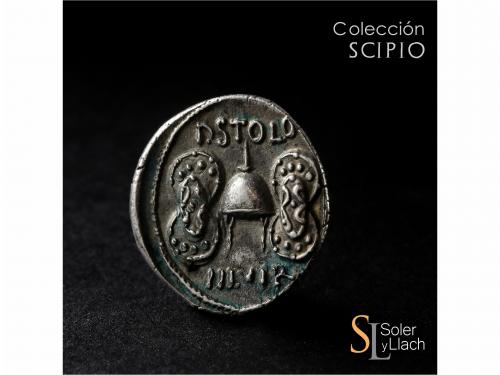 IMPERIO ROMANO. Denario. Acuñada el 17 a.C. AUGUSTO. P. Lici