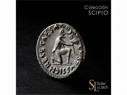 IMPERIO ROMANO. Denario. Acuñada el 19 a.C. AUGUSTO. P. Petr