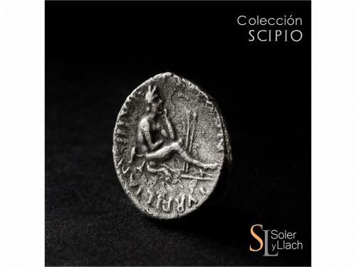 IMPERIO ROMANO. Denario. Acuñada el 18 a.C. AUGUSTO. P. Petr