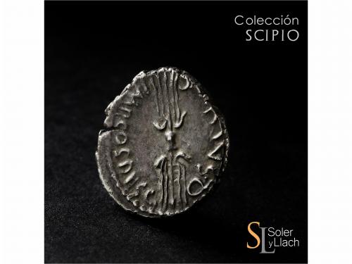 IMPERIO ROMANO. Denario. Acuñada el 40 a.C. OCTAVIO. Q. Salv