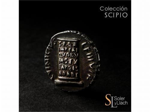 IMPERIO ROMANO. Denario. Acuñada el 16 a.C. AUGUSTO. L. Vini