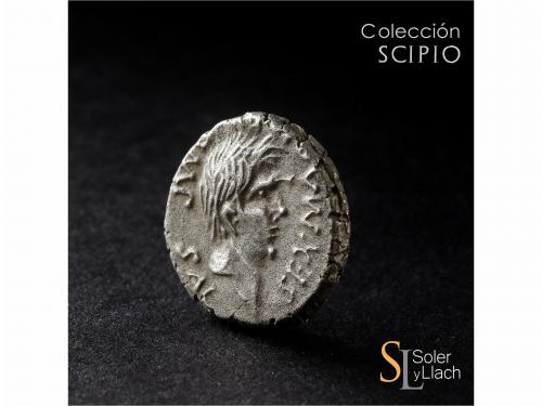 IMPERIO ROMANO. Denario. Acuñada el 45-44 a.C. POMPEYO EL GR