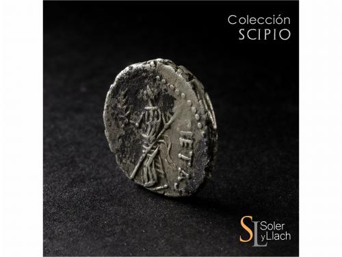 IMPERIO ROMANO. Denario. Acuñada el 45-44 a.C. POMPEYO EL GR