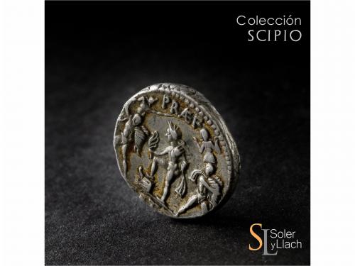 IMPERIO ROMANO. Denario. Acuñada el 42-40 a.C. POMPEYO EL GR