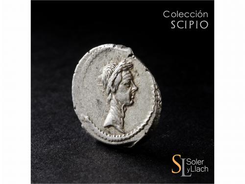 IMPERIO ROMANO. Denario. Acuñada el 42 a.C. JULIO CÉSAR. L. 