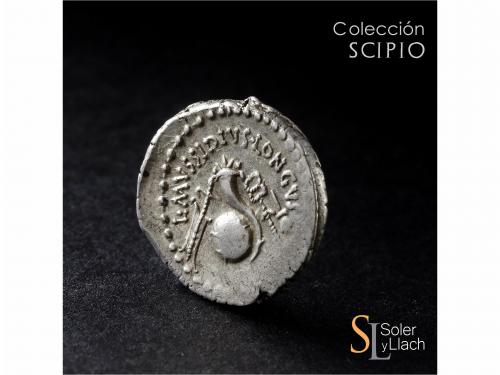 IMPERIO ROMANO. Denario. Acuñada el 42 a.C. JULIO CÉSAR. L. 