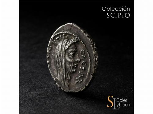 IMPERIO ROMANO. Denario. Acuñada el 44 a.C. JULIO CÉSAR. P. 