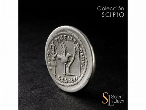 IMPERIO ROMANO. Denario. Acuñada el 40 a.C. JULIO CÉSAR. Ti.