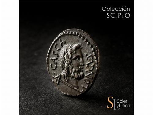 IMPERIO ROMANO. Denario. Acuñada el 43-42 a.C. BRUTO. Servil