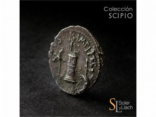 IMPERIO ROMANO. Denario. Acuñada el 42-40 a.C. SEXTO POMPEYO
