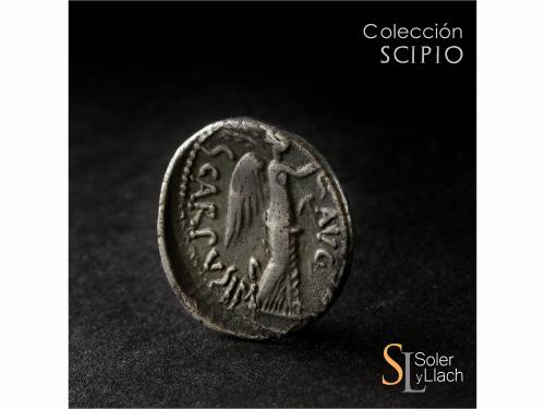 IMPERIO ROMANO. Denario. Acuñada el 31 a.C. MARCO ANTONIO. L