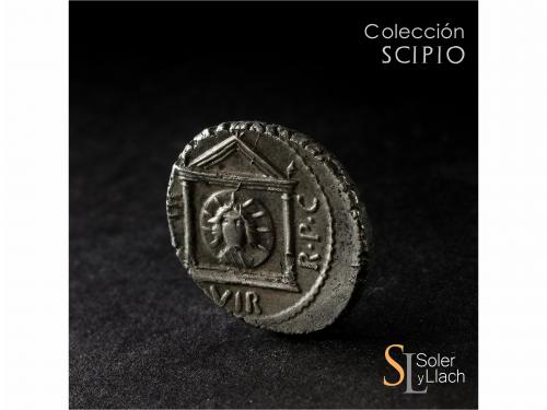 IMPERIO ROMANO. Denario. Acuñada el 42 a.C. MARCO ANTONIO. C