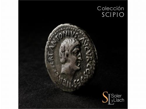 IMPERIO ROMANO. Denario. Acuñada el 36 a.C. MARCO ANTONIO. C