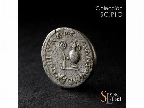 IMPERIO ROMANO. Denario. Acuñada el 40 a.C. MARCO ANTONIO. L