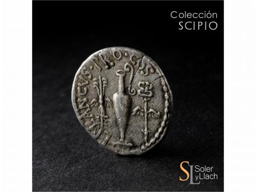 IMPERIO ROMANO. Denario. Acuñada el 40 a.C. MARCO ANTONIO. L
