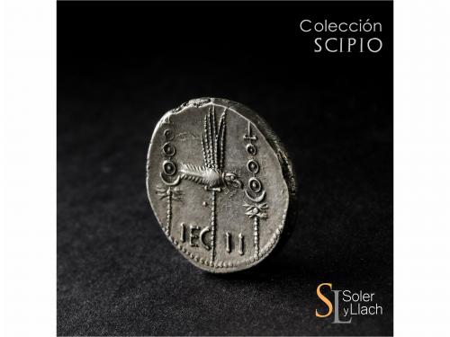 IMPERIO ROMANO. Denario. Acuñada el 32-31 a.C. MARCO ANTONIO