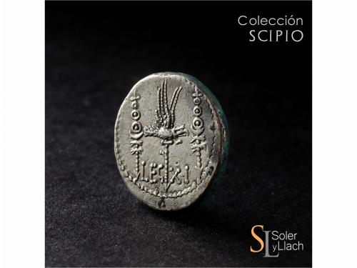 IMPERIO ROMANO. Denario. Acuñada el 32-31 a.C. MARCO ANTONIO