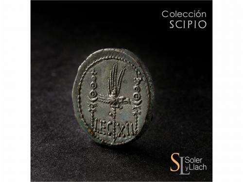 IMPERIO ROMANO. Denario. Acuñada el 32-31 a.C. MARCO ANTONIO