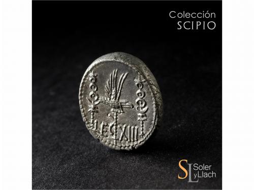 IMPERIO ROMANO. Denario. Acuñada el 32-31 a.C. MARCO ANTONIO