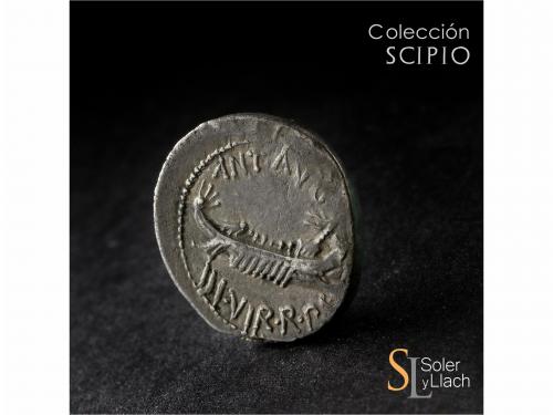 IMPERIO ROMANO. Denario. Acuñada el 32-31 a.C. MARCO ANTONIO